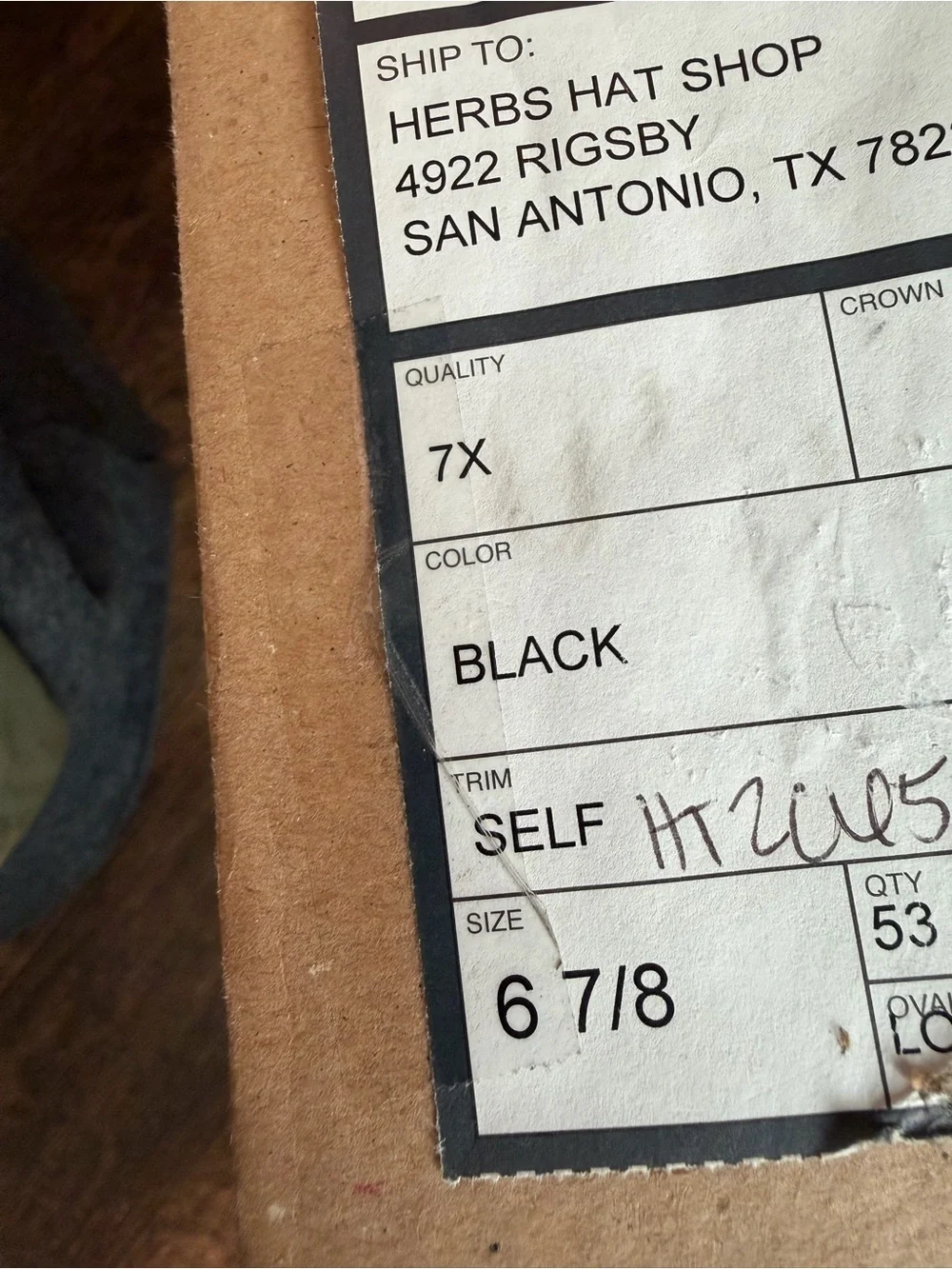 Black Felt Western American Hat Co Hat
